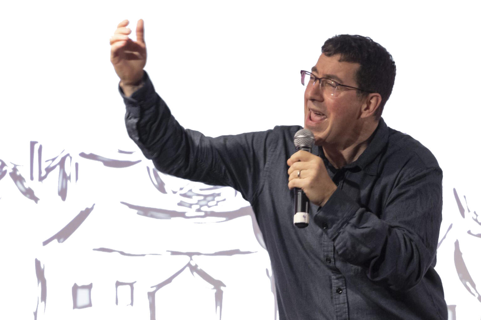 Photo of Izzy Abrahmson/Mark Binder at London Jewish Book Week